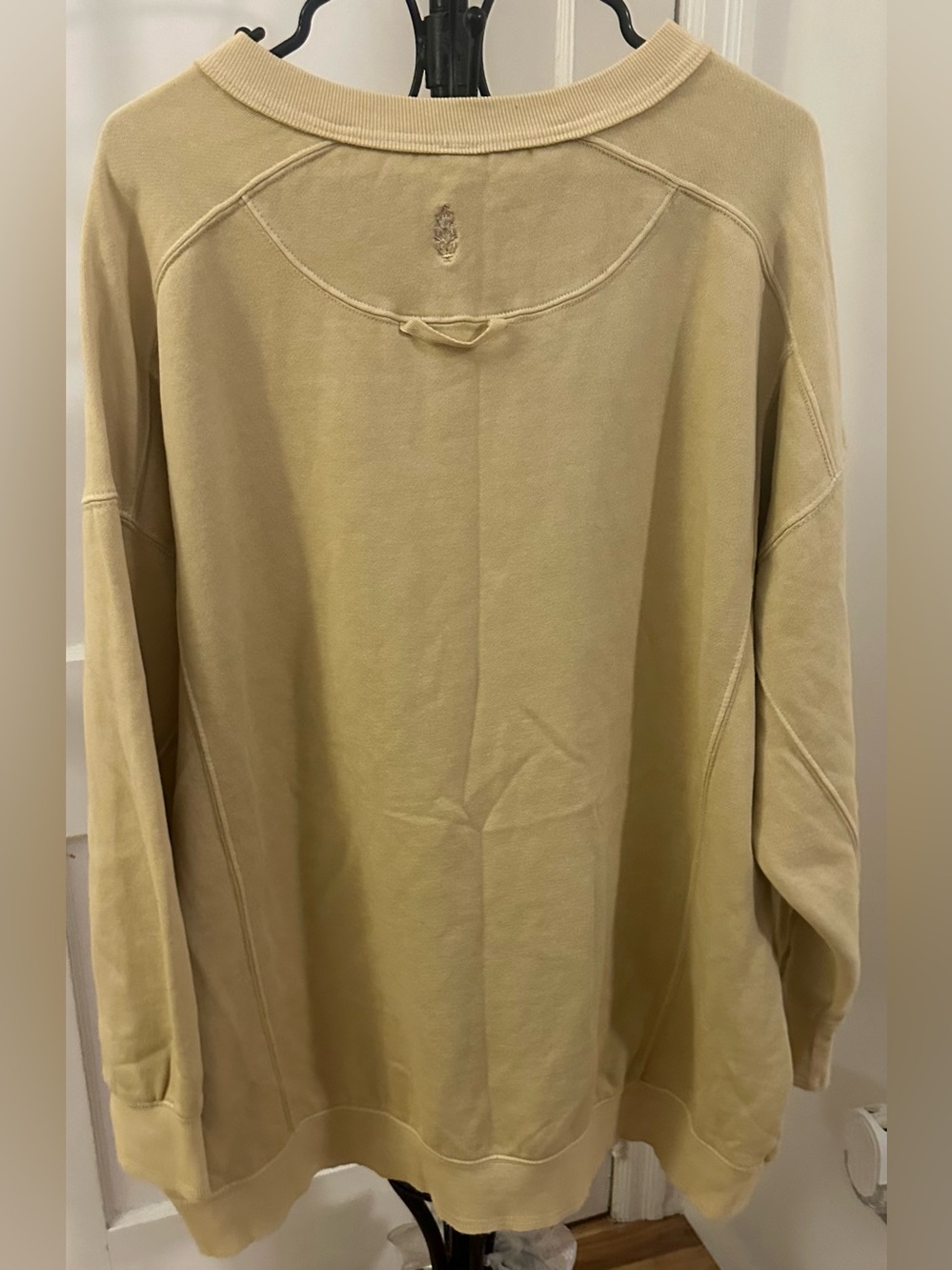 Free People Light Tan Oversized Sweatshirt Size Medium - Picture 2 of 2